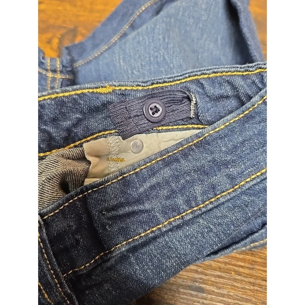 Cat & Jack Girls Jeans Sz 10 Straight Ankle Adjustable Dark Wash School Pants